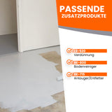 Bodenbeschichtung mit Produktinformationen.