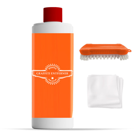 Graffiti-Entferner, Bürste, Tuch-Set.