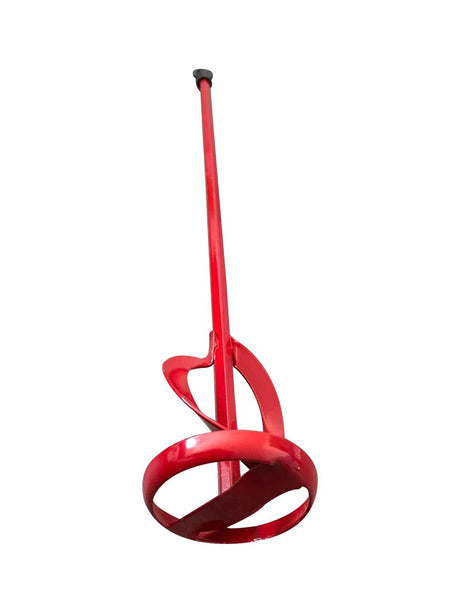 Roter Quirl für Farbenmischung.