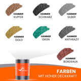 Farbmuster und Farbeimer von BEKATEQ.