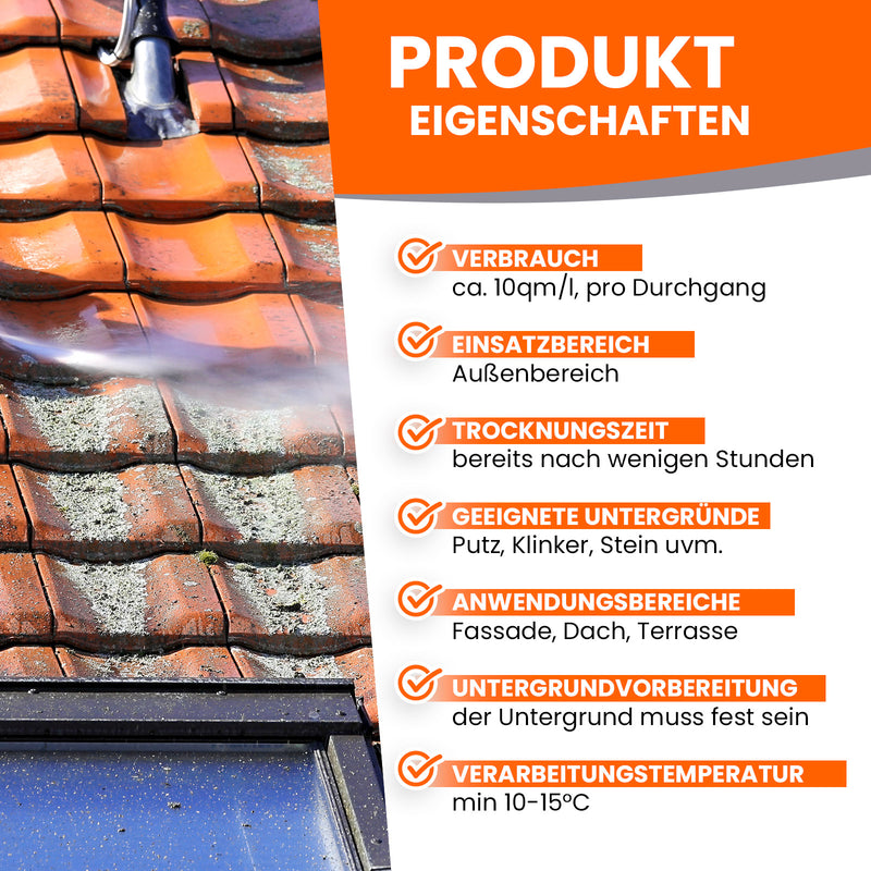 Produktmerkmale für Dachbeschichtung.
