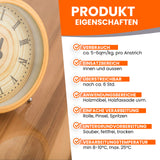 Uhr und Produkteigenschaften-Text.