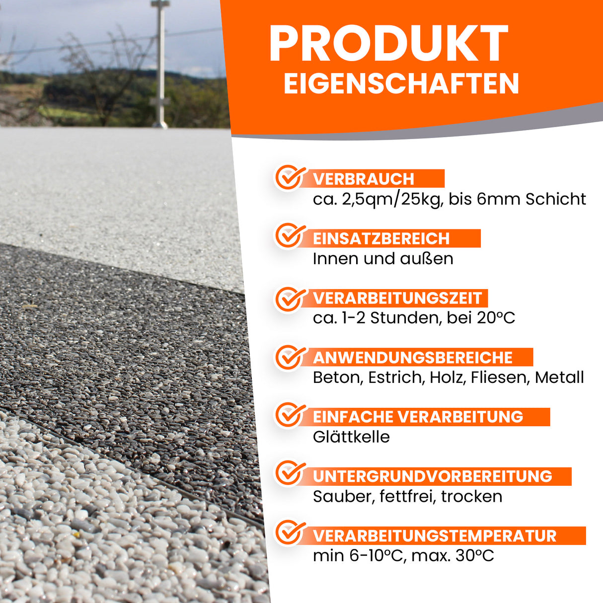 Produktmerkmale von Bodenbeschichtung.