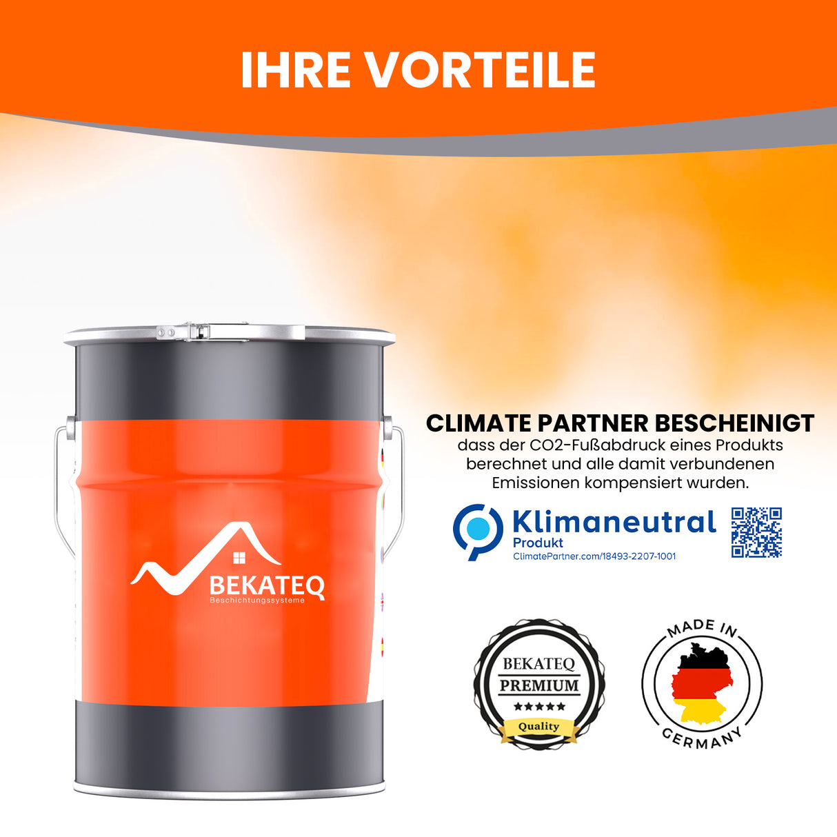 Farbeimer mit BEKATEQ-Logo.
