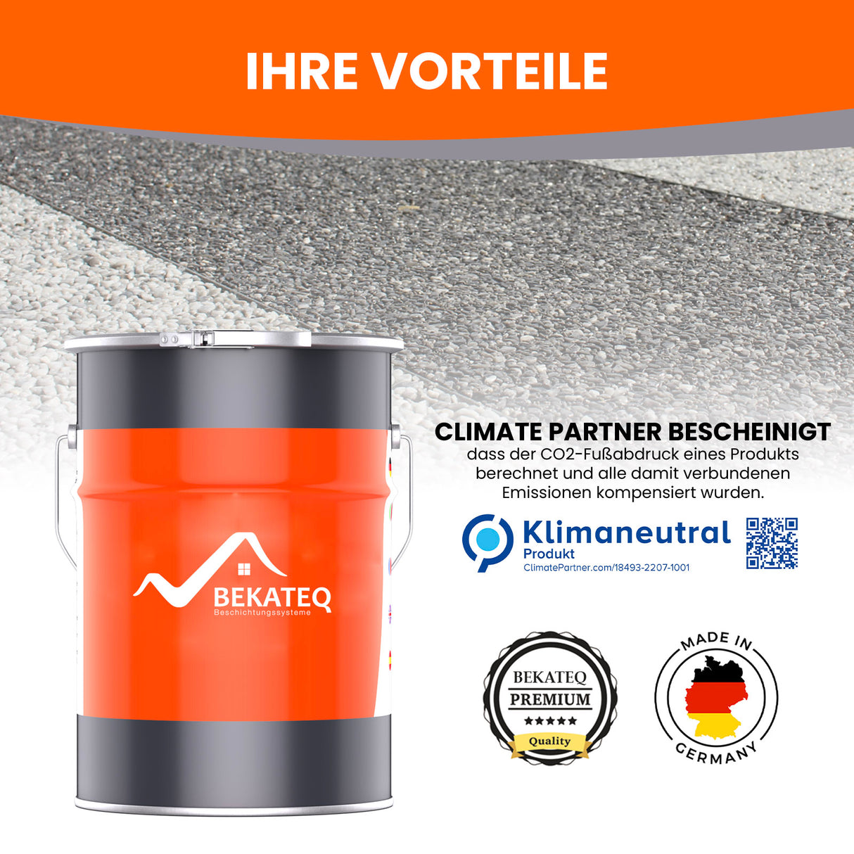 Farbbehälter mit BEKATEQ-Logo.